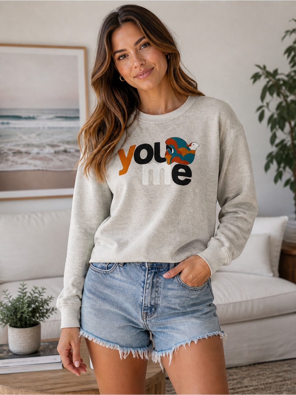 freecity You+Me Light Gray Sweatshirt
